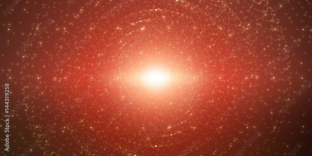 Poster vector infinite space background. matrix of glowing stars with illusion of depth and perspective. sp