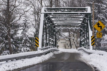 Historic Fall Creek Truss Bridge - New York