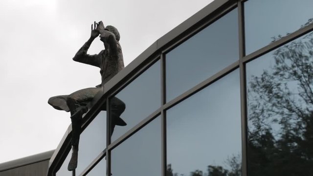 Man On The Roof Modern Sculpture