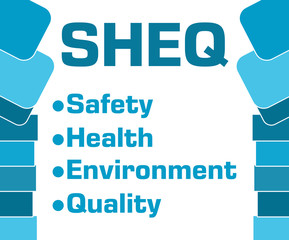 SHEQ - Safety Health Environment Quality Blue Abstract Shapes Square 