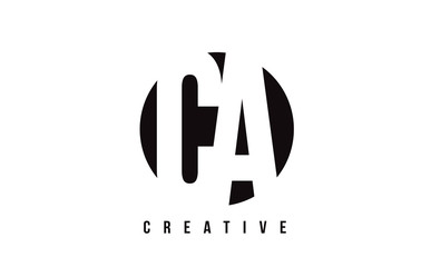 CA C A White Letter Logo Design with Circle Background.