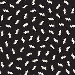 Seamless primitive jumble minimalism patterns. Randomly scattered geometric shapes. Abstract retro backgroun