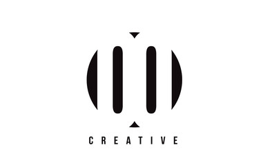 OQ O Q White Letter Logo Design with Circle Background.