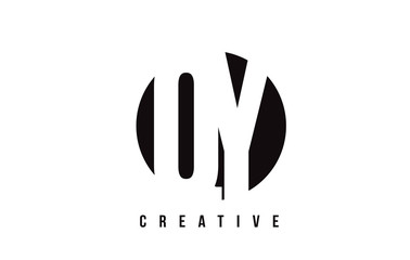 QY Q Y White Letter Logo Design with Circle Background.