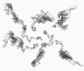 抽象的なワイヤーフレーム