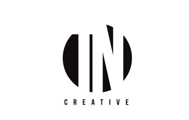 TN T N White Letter Logo Design with Circle Background.