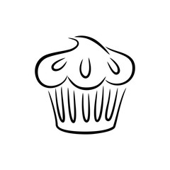 Cupcake logo illustration vector