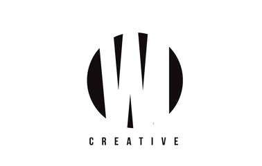 WI W I White Letter Logo Design with Circle Background.