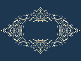 Vector fine floral frame. Decorative element for invitations and cards. Border element. Elegant frame for your design.