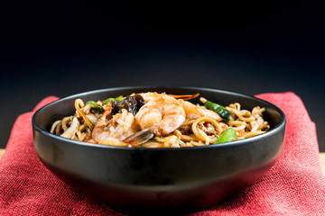 fried noodle asian food on the table
