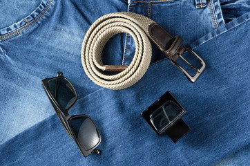 the strap of fabric on the jeans