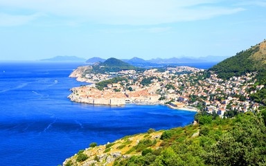 Dubrovnik Old town, beautiful panoramic view