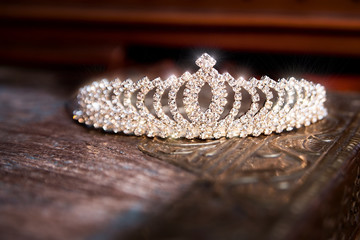 Wedding crown tiara diadem. Luxury accessories © Elina Leonova