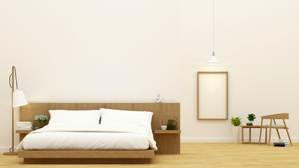 bedroom and dining room for condominium and hotel design - 3d Rendering