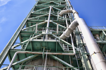 Chemical plant in the blue sky