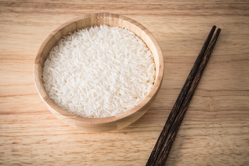 A bowl full of white rice