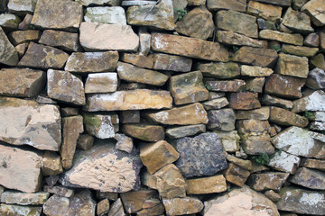 Fragment of a wall from a chipped stone