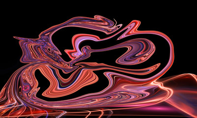 Colorful psychedelic liquefied background