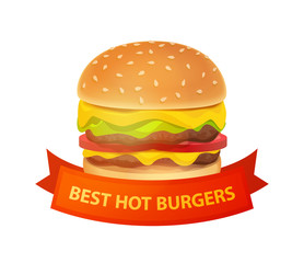 Tasty Burger Illustration