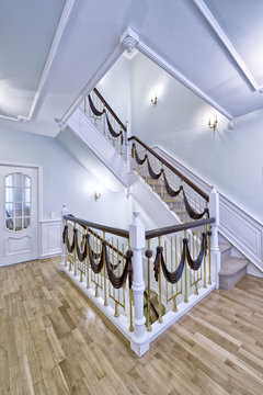 Design of stairs in a rich house.