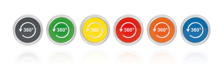 Silberne Buttons - 360 Grad VR