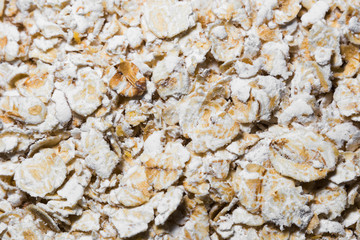 Background of food from the texture of oatmeal