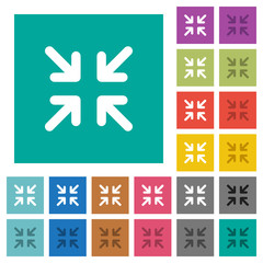 Minimize arrows square flat multi colored icons
