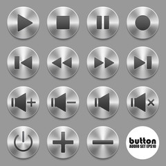 Set of audio buttons