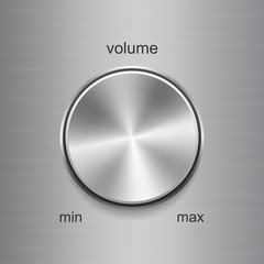 Volume sound control with metal brushed texture