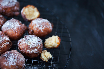 Fresh delicious homemade warm apple fritters