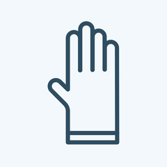 Obraz premium Safety hard construction glove icon in a flat design