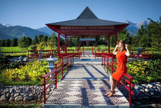 Tourist in Japanese Garden