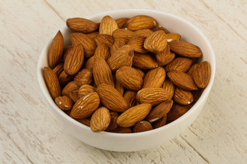 Almond in the bowl