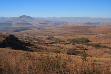The mountainous area near Clarens, Free state, South Africa.