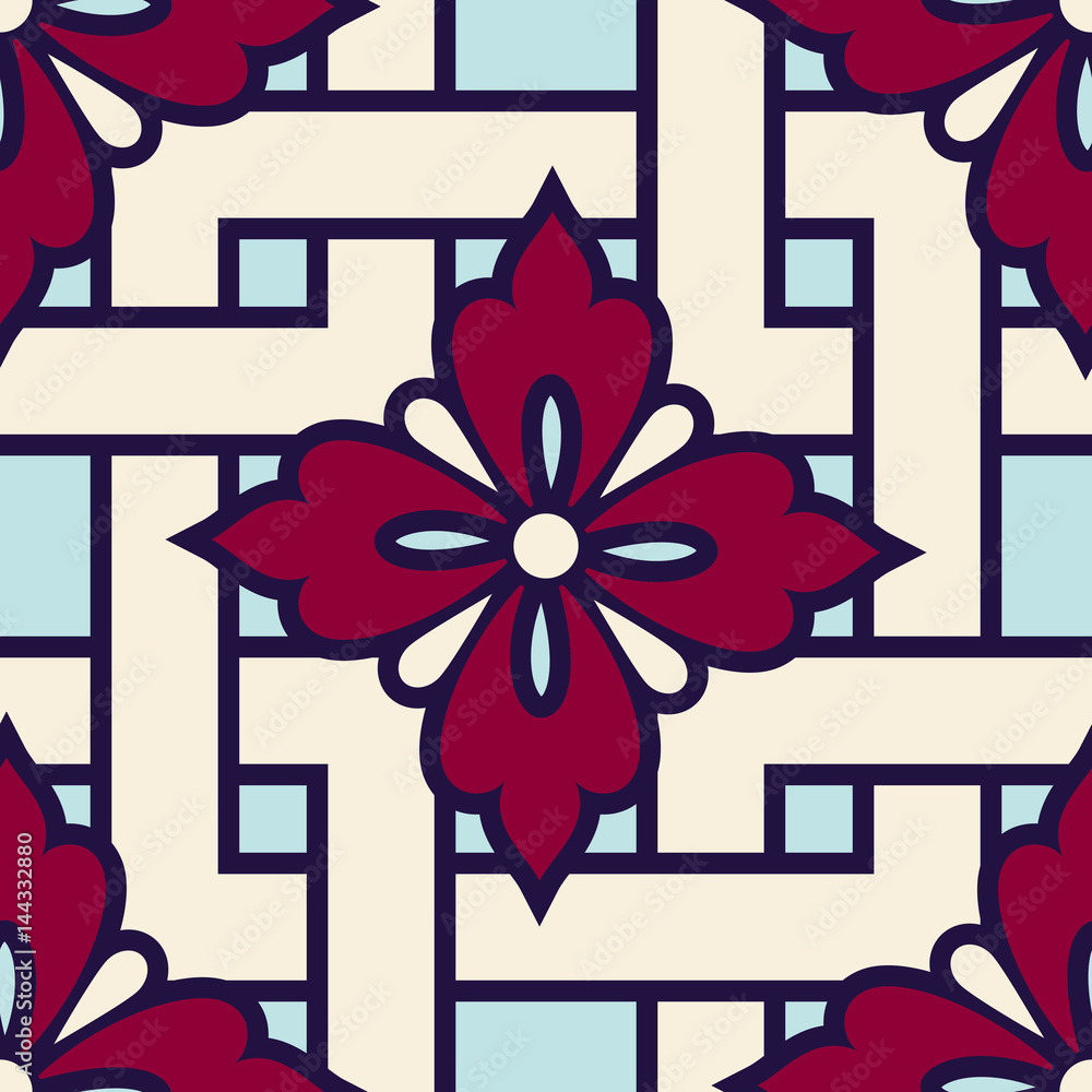 Poster zentangle styled geometric ornament pattern element. orient traditional ornament. boho styled. abstr