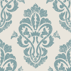 Vector damask seamless pattern element. Classical luxury old fashioned damask ornament, royal victorian seamless texture for wallpapers, textile, wrapping. Exquisite floral baroque template.