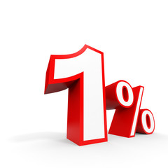 One percent off. Discount 1 %.