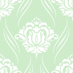 Vector damask seamless pattern element. Classical luxury old fashioned damask ornament, royal victorian seamless texture for wallpapers, textile, wrapping. Exquisite floral baroque template.