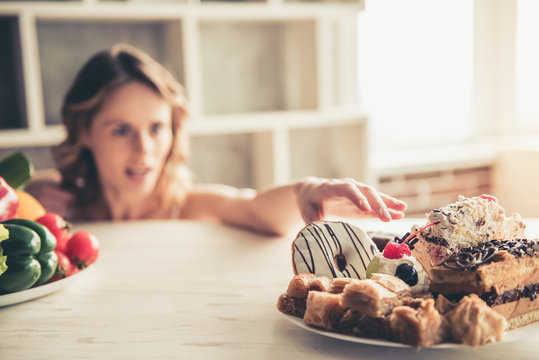 Woman Choosing Food