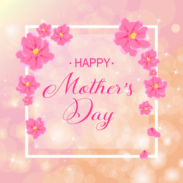 Happy mothers day. Retro background. Vector illustration