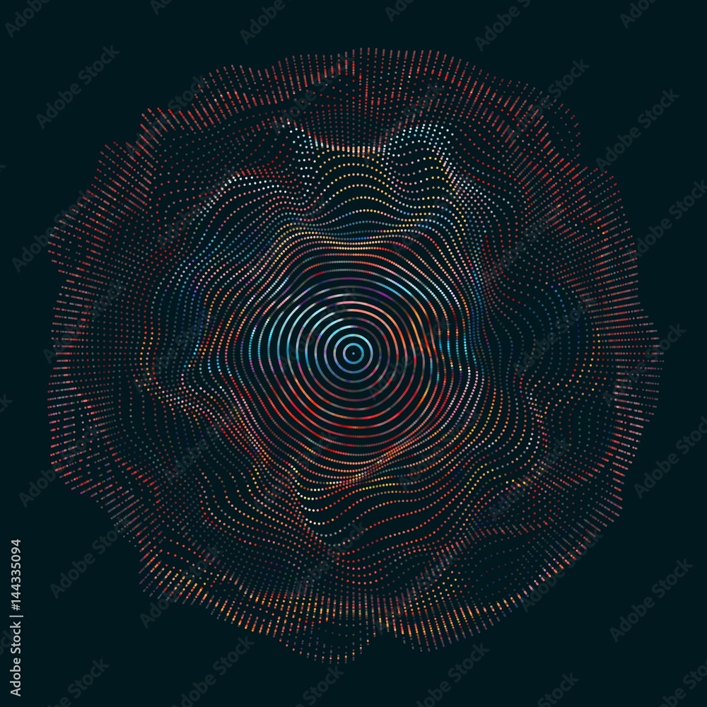 Poster abstract vector mesh on dark background. futuristic style card. elegant background for business pres