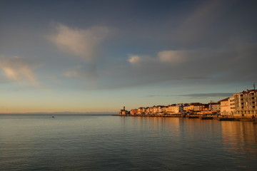 Piran and sunset