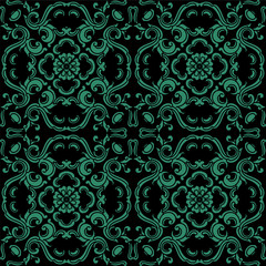 Seamless Chinese Background Curve Round Spiral Flower