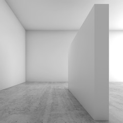 Abstract empty white interior background, 3 d