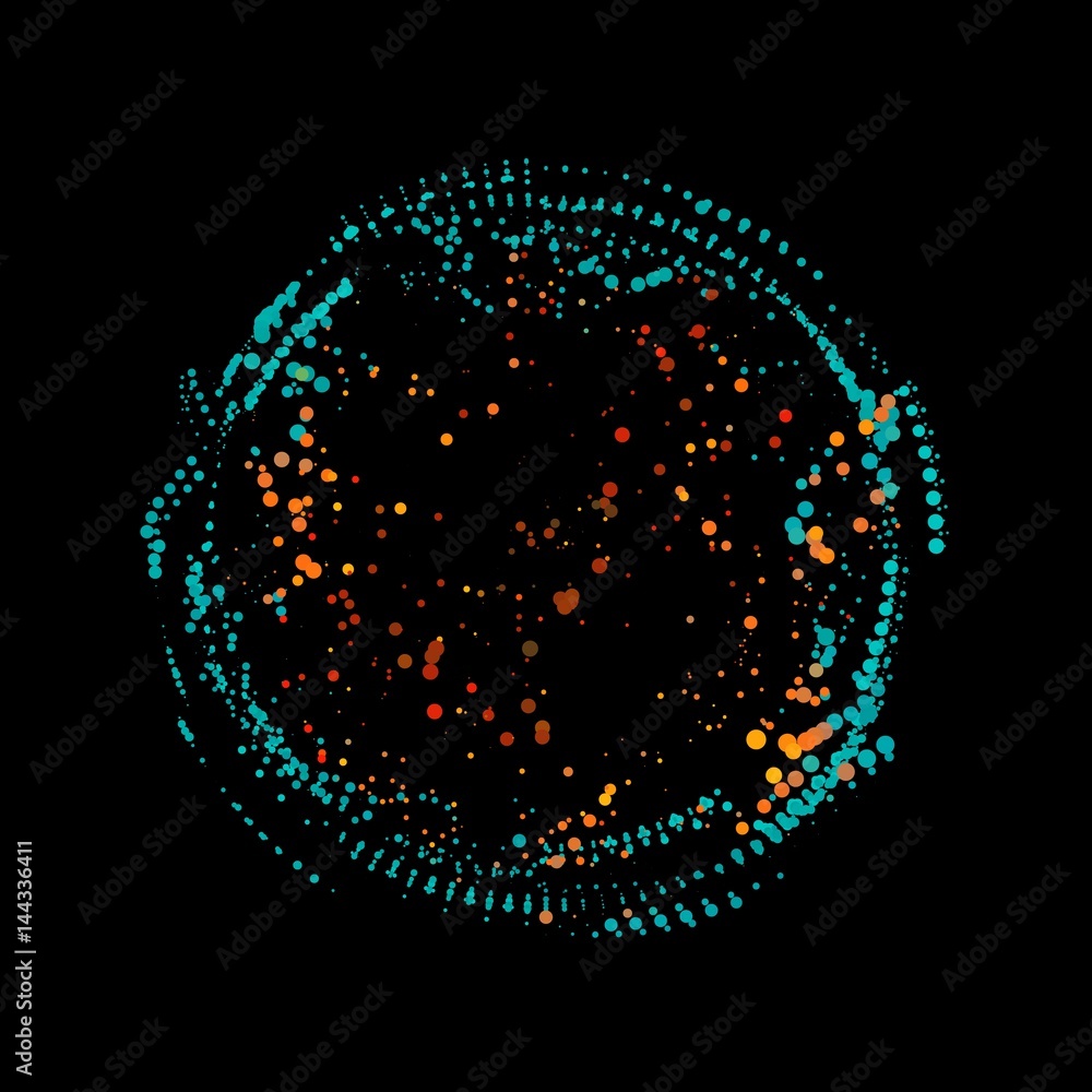 Poster abstract vector mesh on dark background. futuristic style card. elegant background for business pres