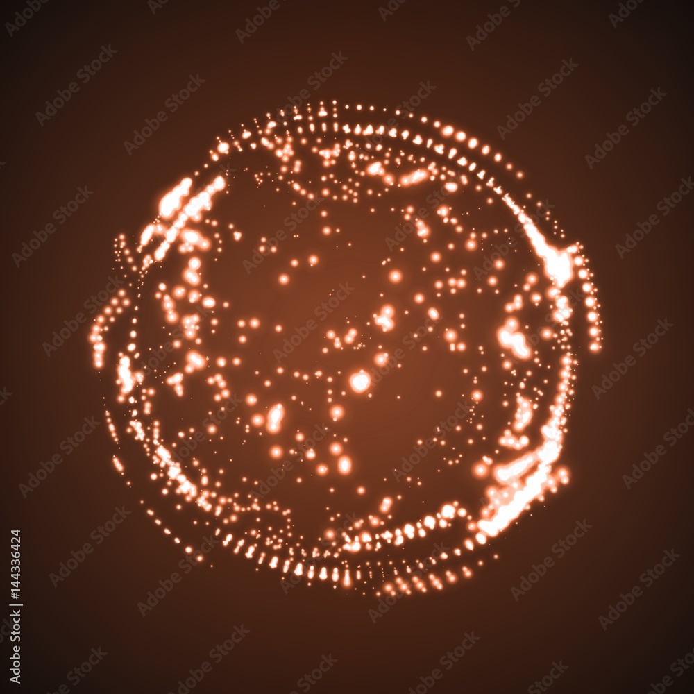 Poster abstract vector mesh on dark background. futuristic style card. elegant background for business pres