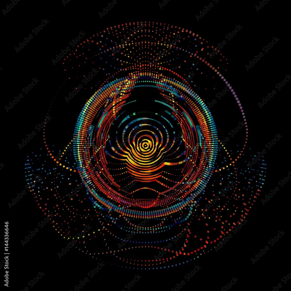 Poster abstract vector mesh on dark background. futuristic style card. elegant background for business pres