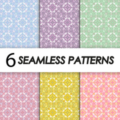 set of seamless patterns with geometric pattern, like tiles