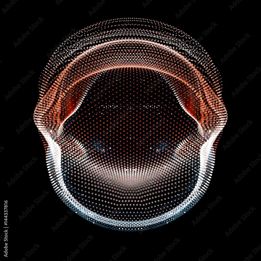 Poster abstract vector colorful mesh on dark background. futuristic style card. elegant background for busi