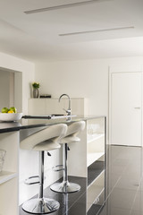 Kitchen with bar stools